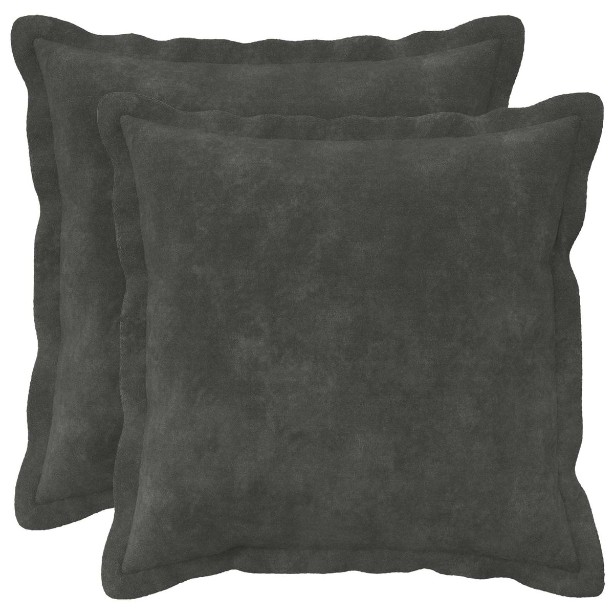 Cushion with Pillow HOUTEN 2 pcs Anthracite Microfiber Fleece