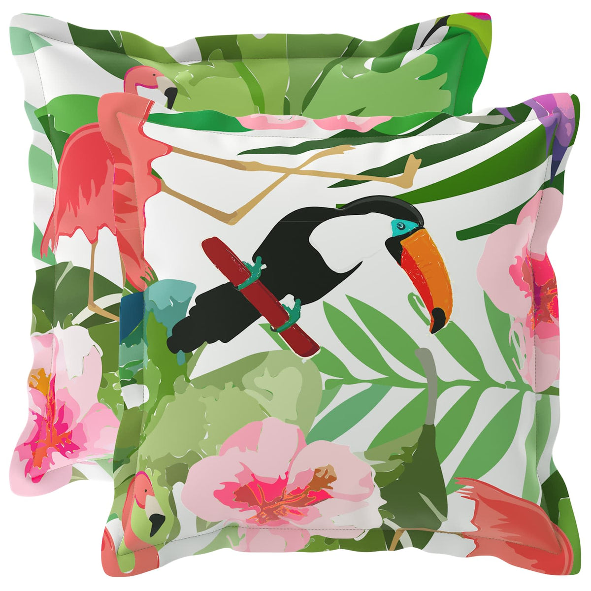 Cushion with Pillow HOUTEN 2 pcs Multicolour Polyester