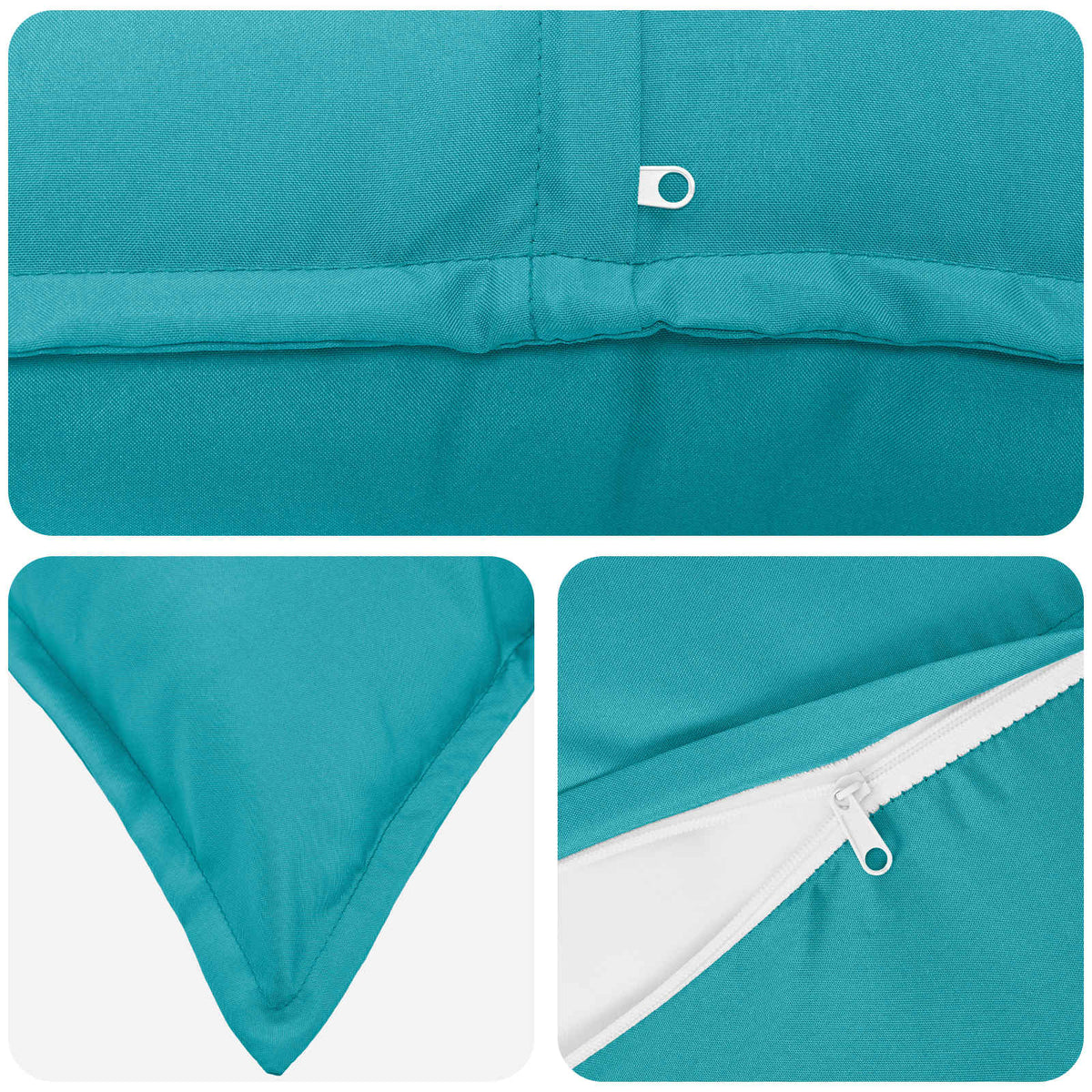 Cushion with Pillow HOUTEN 6 pcs Turquoise Polyester