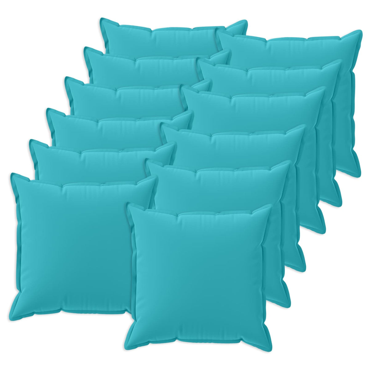 Cushion with Pillow HOUTEN 12 pcs Turquoise Polyester