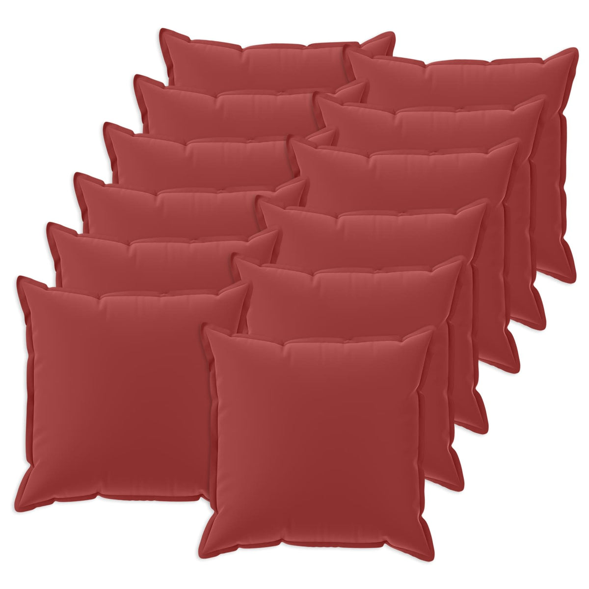 Cushion with Pillow HOUTEN 12 pcs Wine Red Polyester