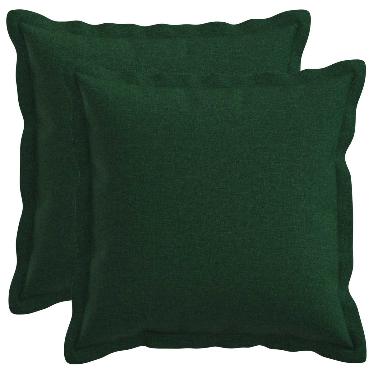 Throw Pillow 2 pcs HOUTEN Dark Green 50 x 50 cm Faux Linen