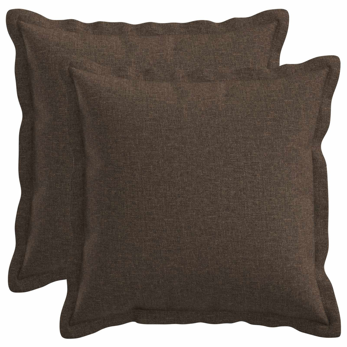Throw Pillow 2 pcs HOUTEN Taupe 50 x 50 cm Faux Linen