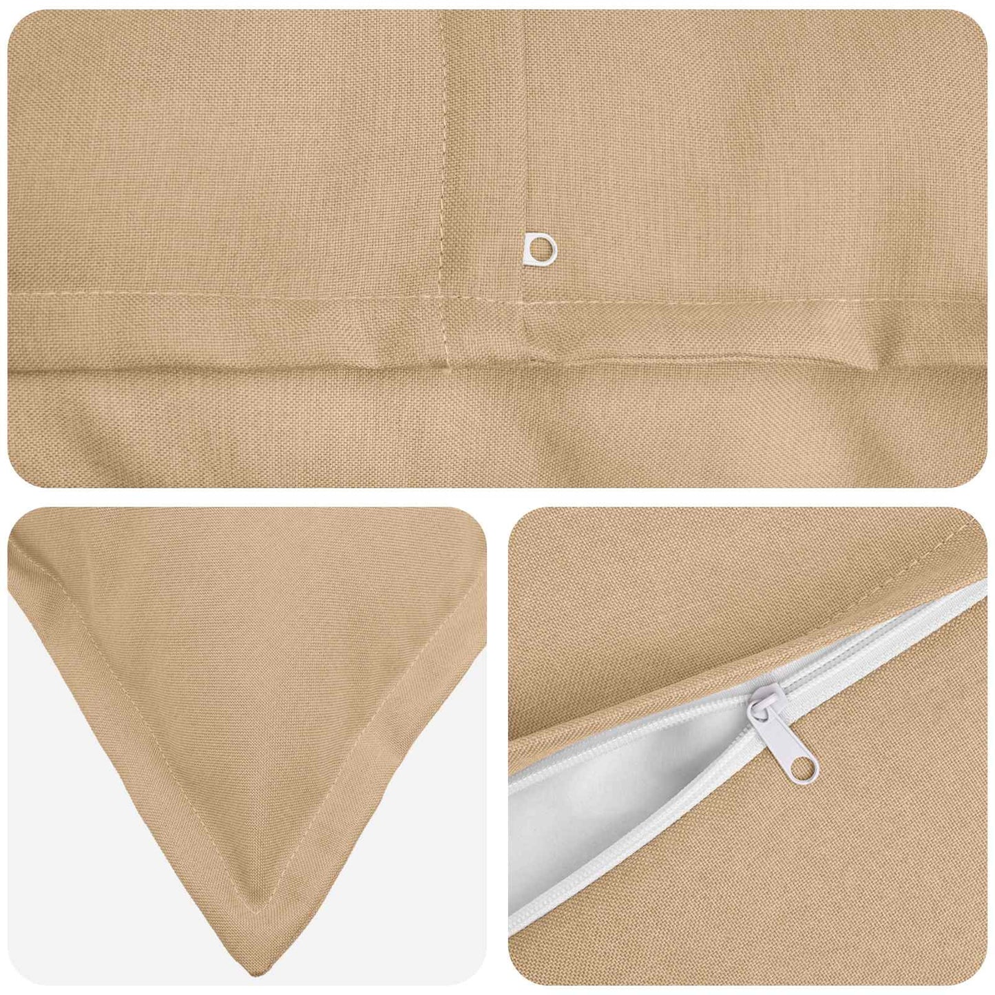 Cushion with Pillow HOUTEN 6 pcs Cream Faux Linen