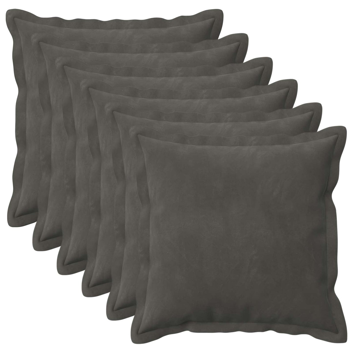 Cushion with Pillow HOUTEN 6 pcs Dark Grey Velvet