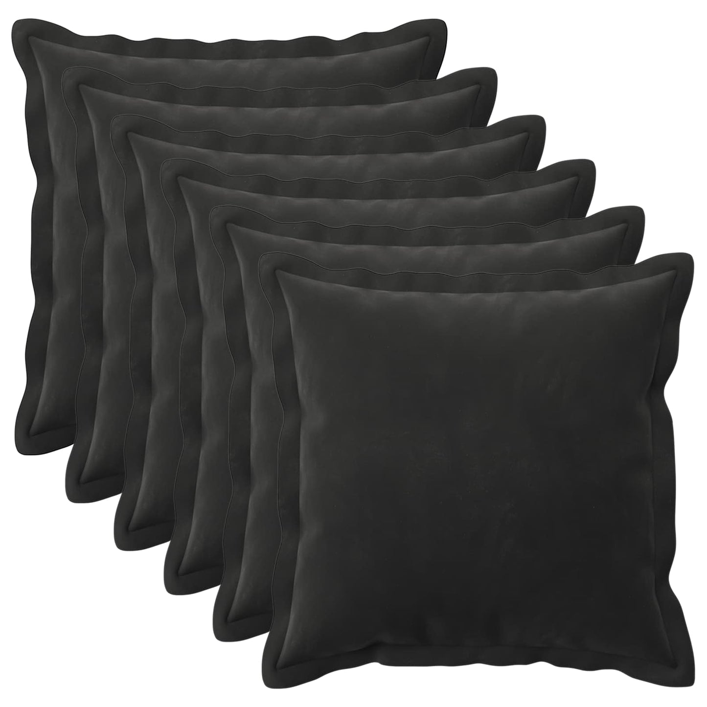 Cushion with Pillow HOUTEN 6 pcs Black Velvet