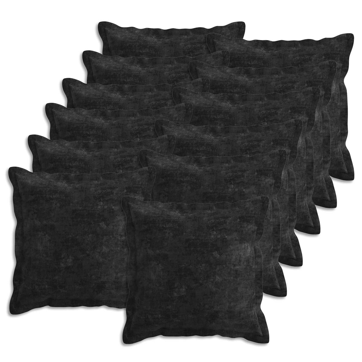 Cushion with Pillow HOUTEN 12 pcs Anthracite Chenille Fabric