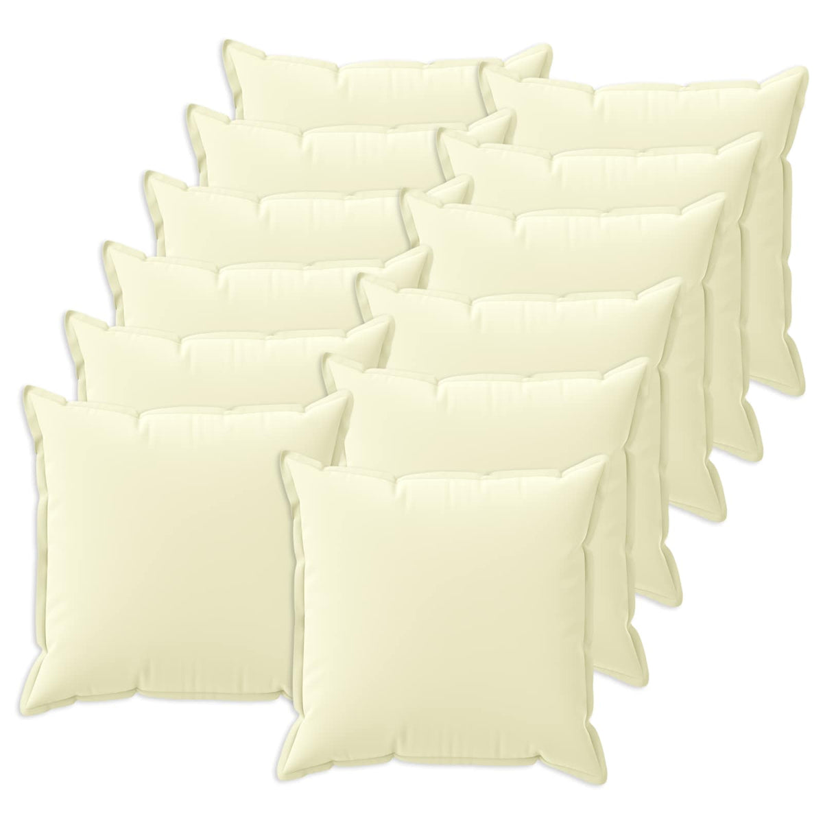Cushion with Pillow HOUTEN 12 pcs Cream Polyester