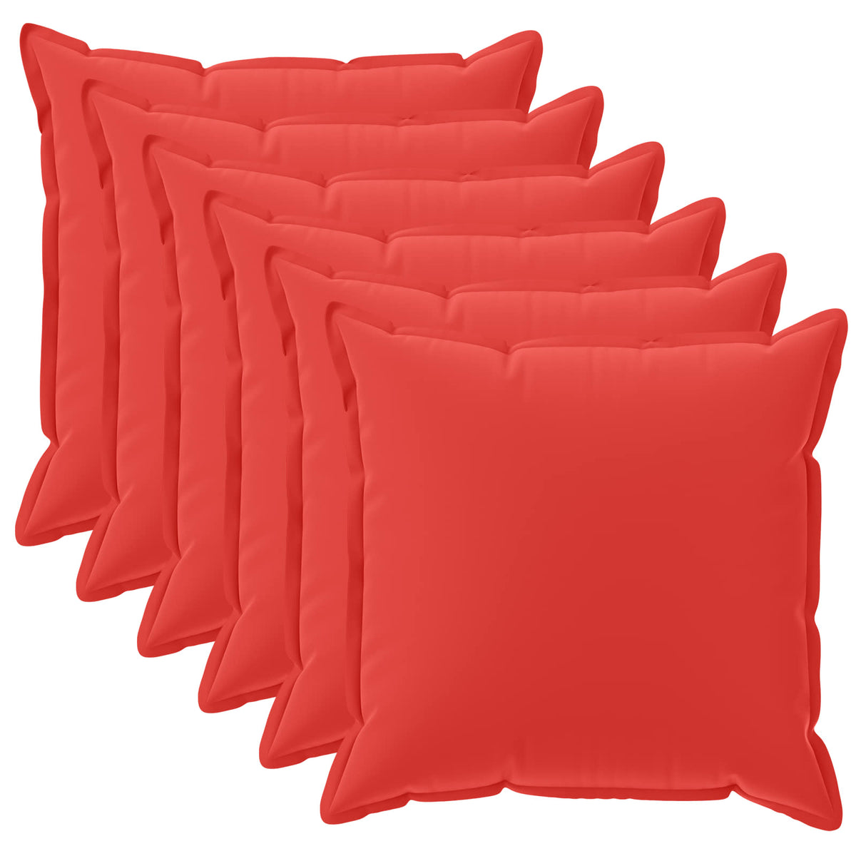 Cushion with Pillow HOUTEN 6 pcs Red Polyester