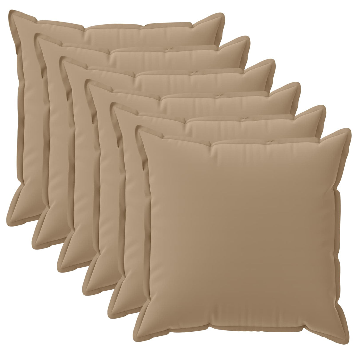 Cushion with Pillow HOUTEN 6 pcs Taupe Polyester