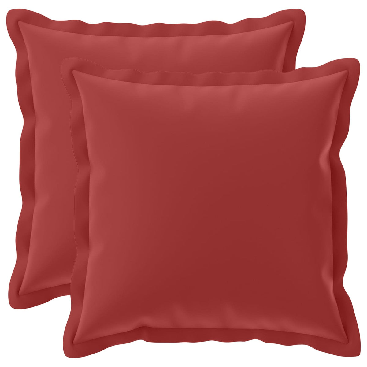 Cushion with Pillow HOUTEN 2 pcs Wine Red Polyester