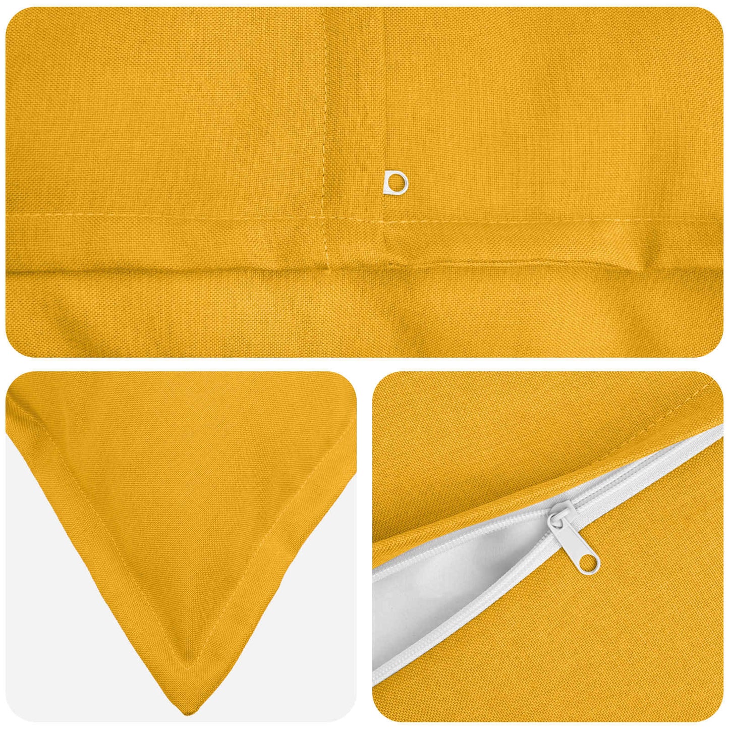 Cushion with Pillow HOUTEN 2 pcs Light Yellow Faux Linen