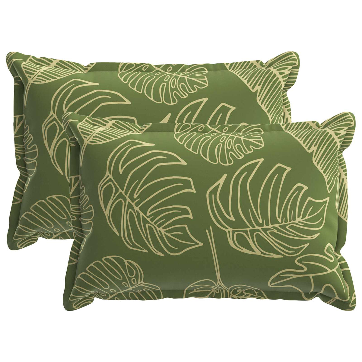 Throw Pillow 2 pcs HOUTEN Leaf Design 50 x 70 cm Polyester