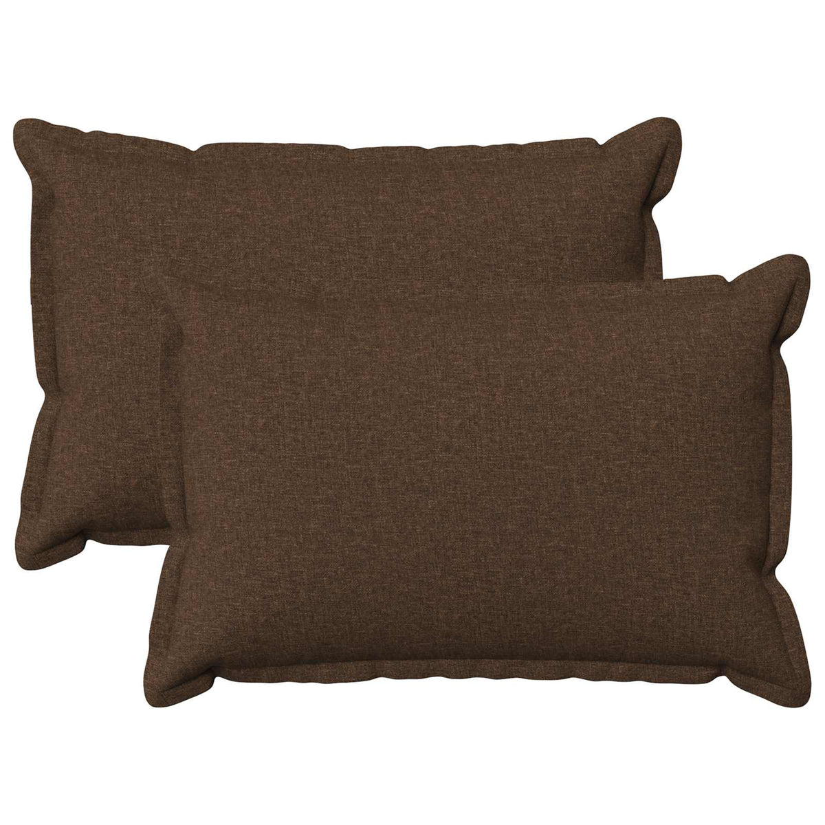 Throw Pillow 2 pcs HOUTEN Brown 50 x 75 cm Faux Linen