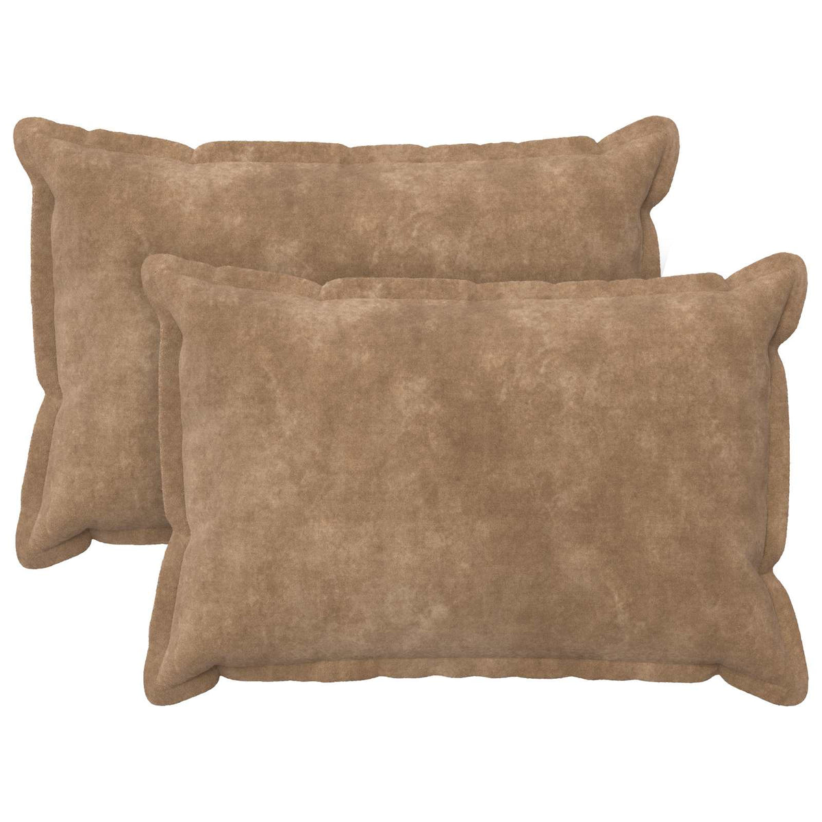 Cushion with Pillow HOUTEN 2 pcs Taupe Microfiber Fleece