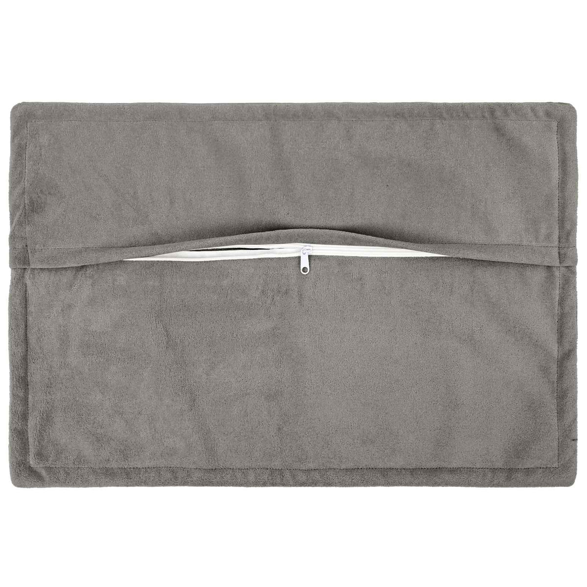 Cushion with Pillow HOUTEN 2 pcs Light Grey Microfiber Fleece