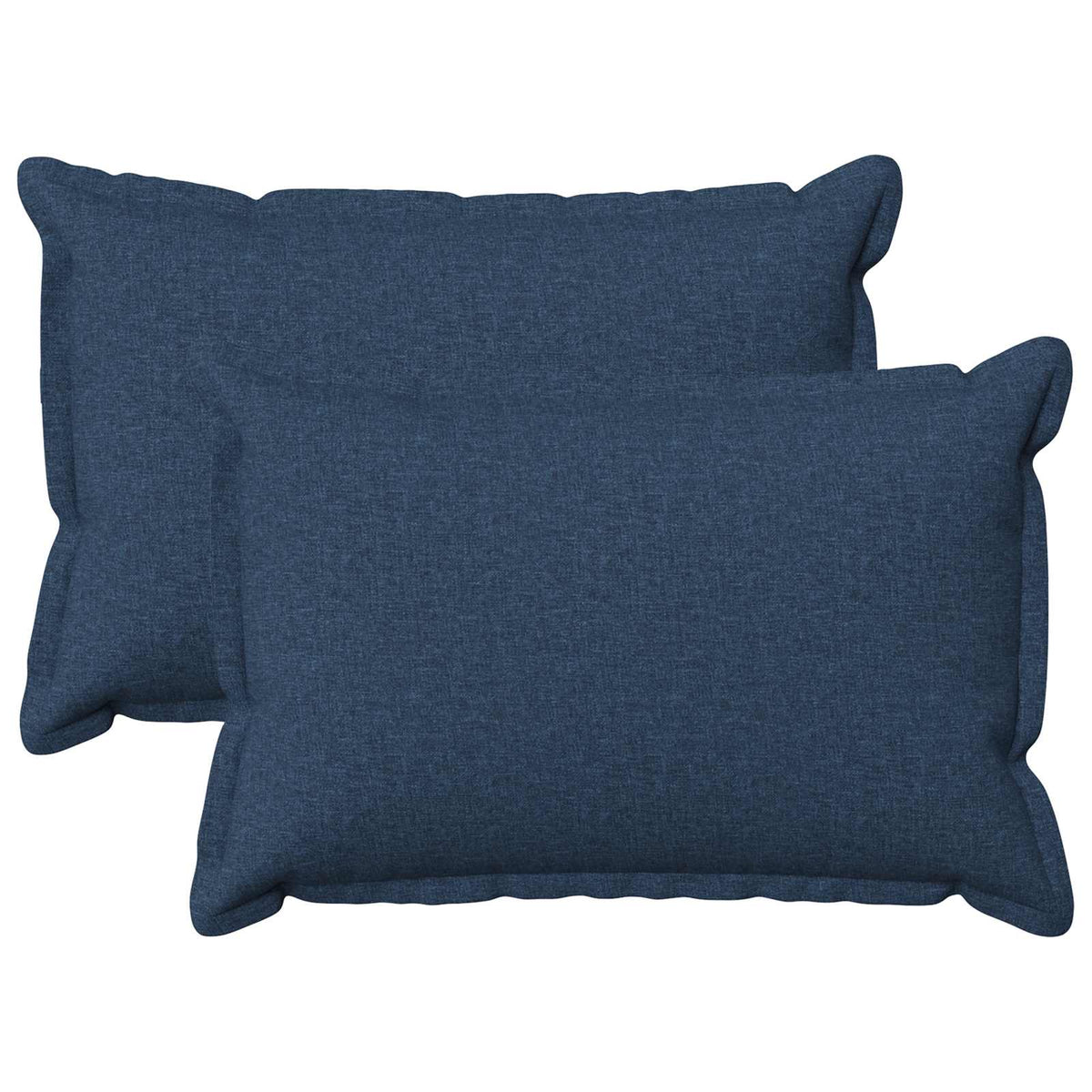 Cushion with Pillow HOUTEN 2 pcs Blue Faux Linen