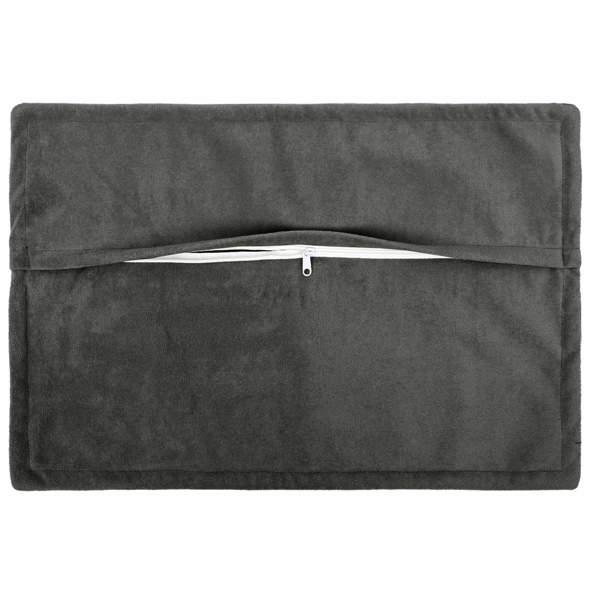 Cushion with Pillow HOUTEN 2 pcs Anthracite Microfiber Fleece