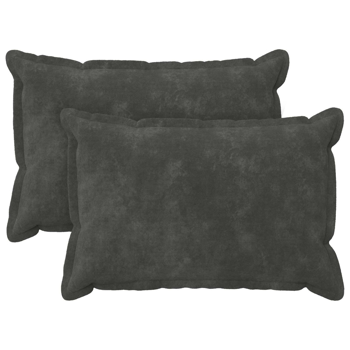 Cushion with Pillow HOUTEN 2 pcs Anthracite Microfiber Fleece