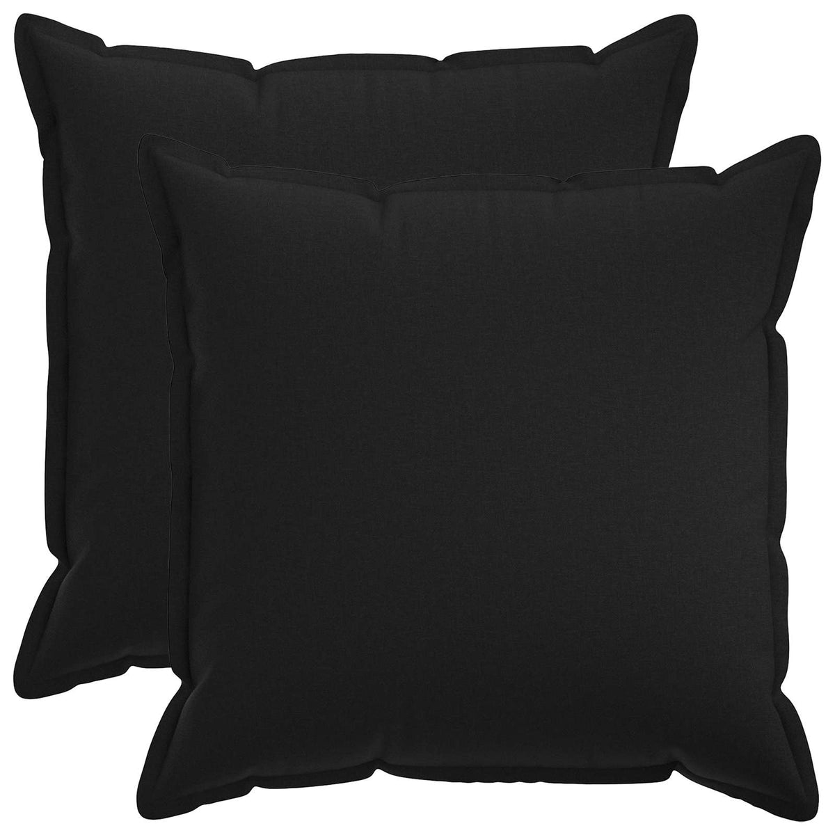 Throw Pillow 2 pcs HOUTEN Black 55 x 55 cm Faux Linen