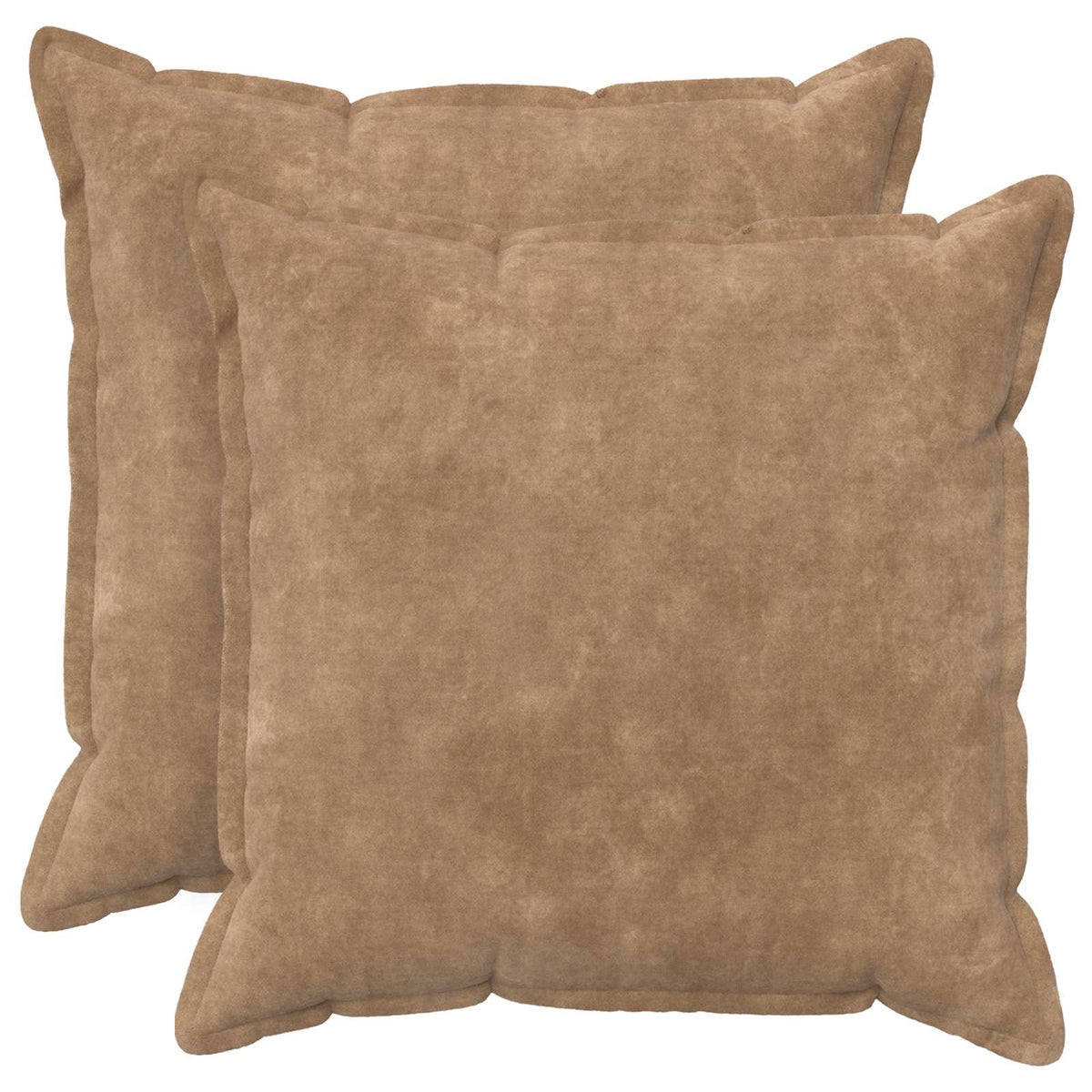 Cushion with Pillow HOUTEN 2 pcs Taupe Microfiber Fleece