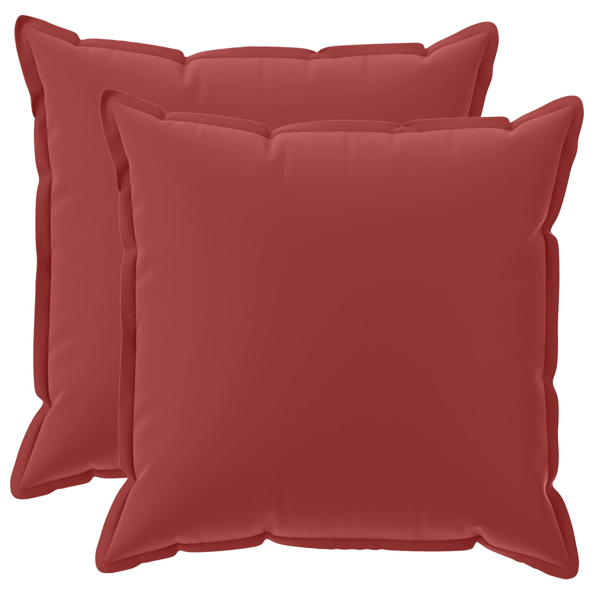Throw Pillow 2 pcs HOUTEN Wine Red 60 x 60 cm Polyester