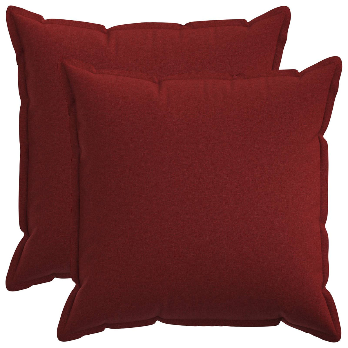 Cushion with Pillow HOUTEN 2 pcs Wine Red Faux Linen