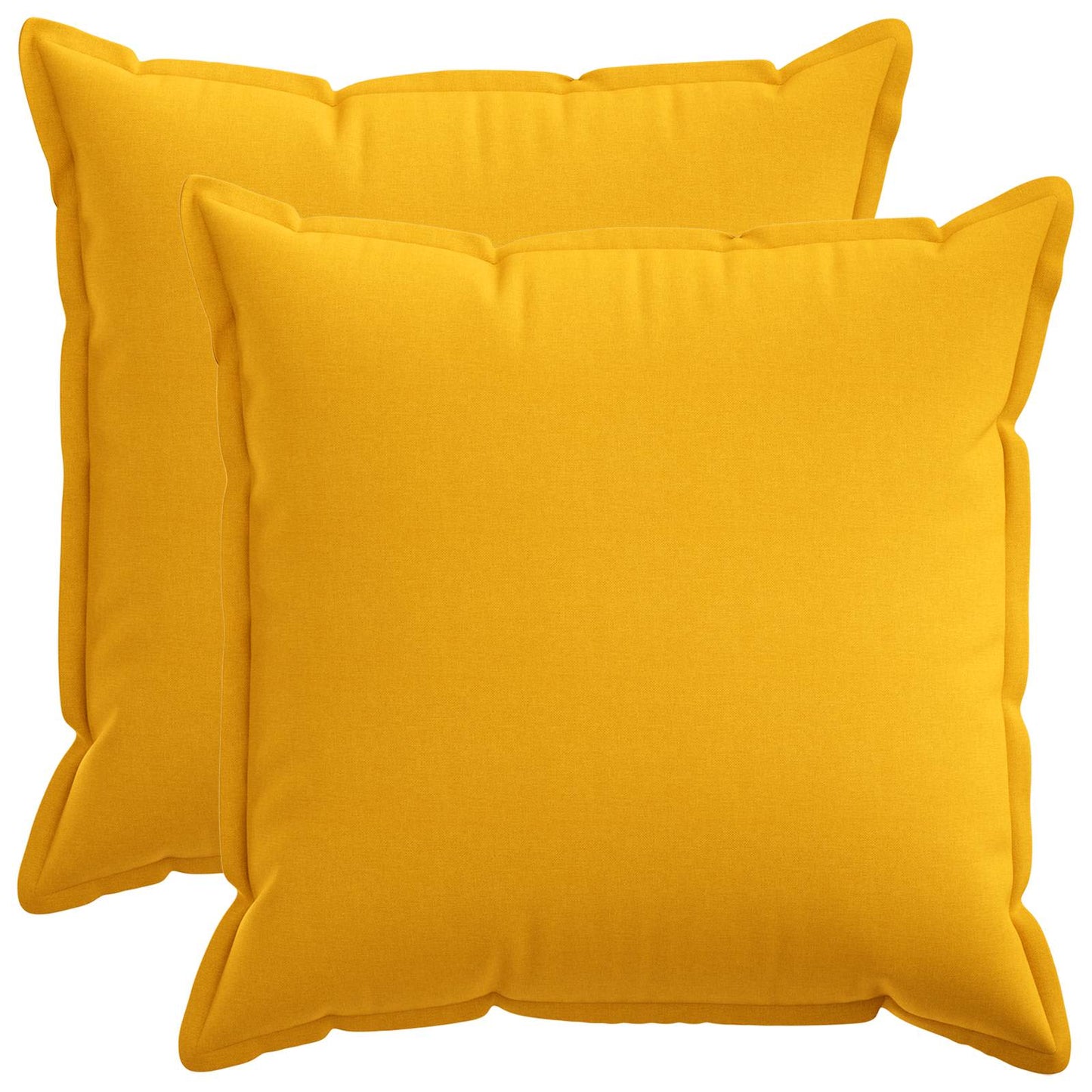 Cushion with Pillow HOUTEN 2 pcs Light Yellow Faux Linen