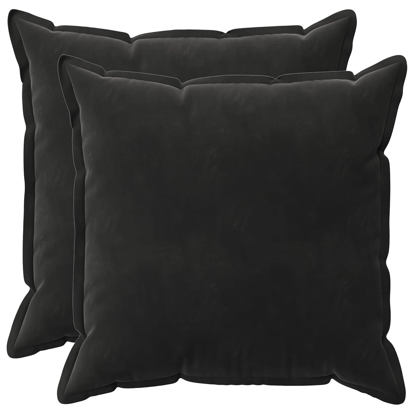 Cushion with Pillow HOUTEN 2 pcs Black Velvet