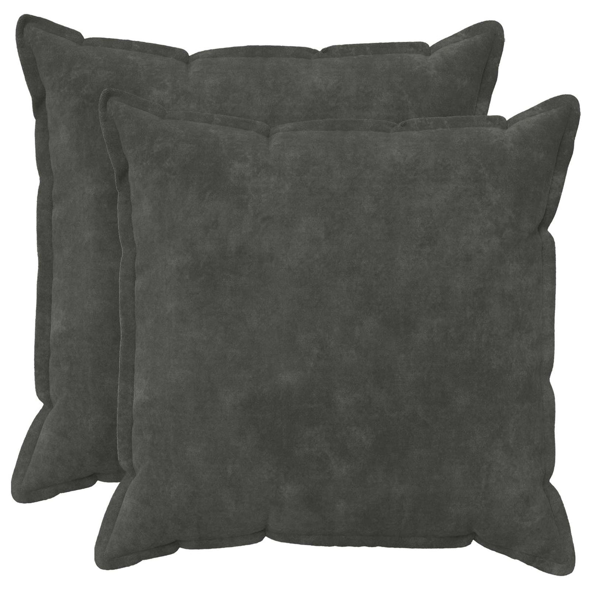 Cushion with Pillow HOUTEN 2 pcs Anthracite Microfiber Fleece