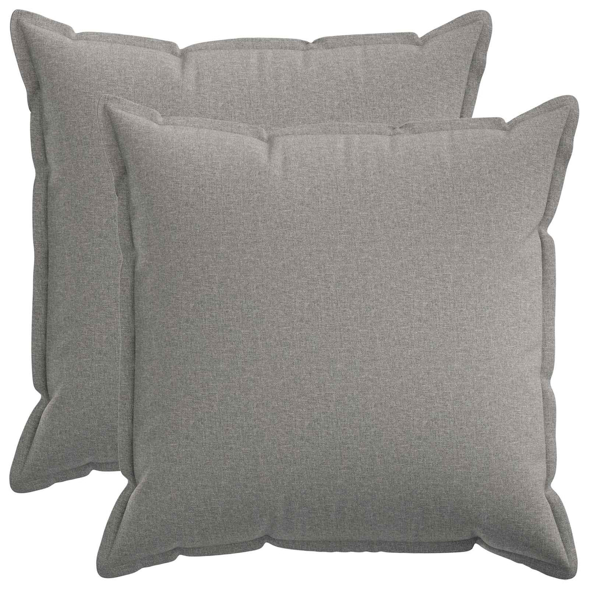 Throw Pillow 2 pcs HOUTEN Cloud Grey 70 x 70 cm Faux Linen