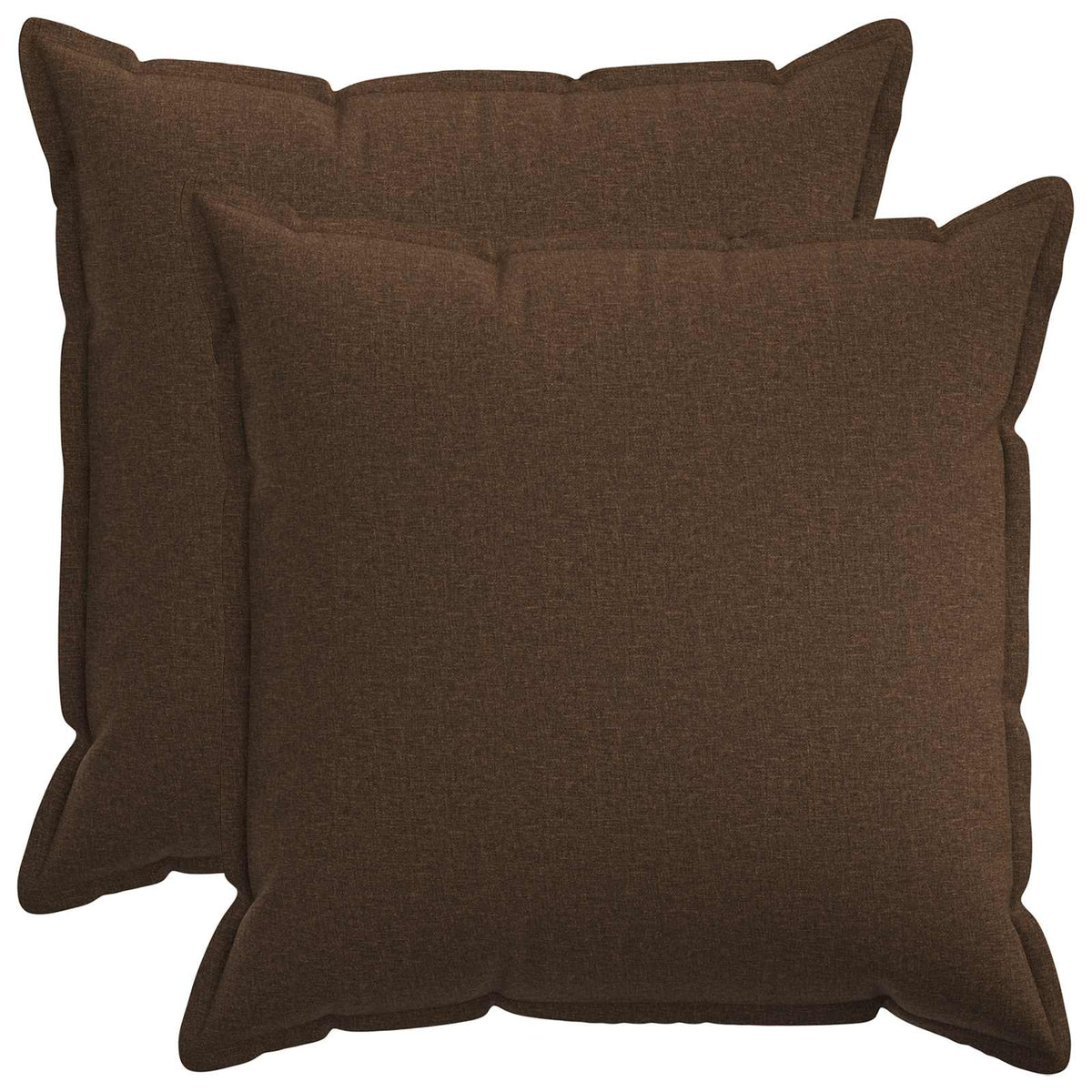Throw Pillow 2 pcs HOUTEN Brown 70 x 70 cm Faux Linen