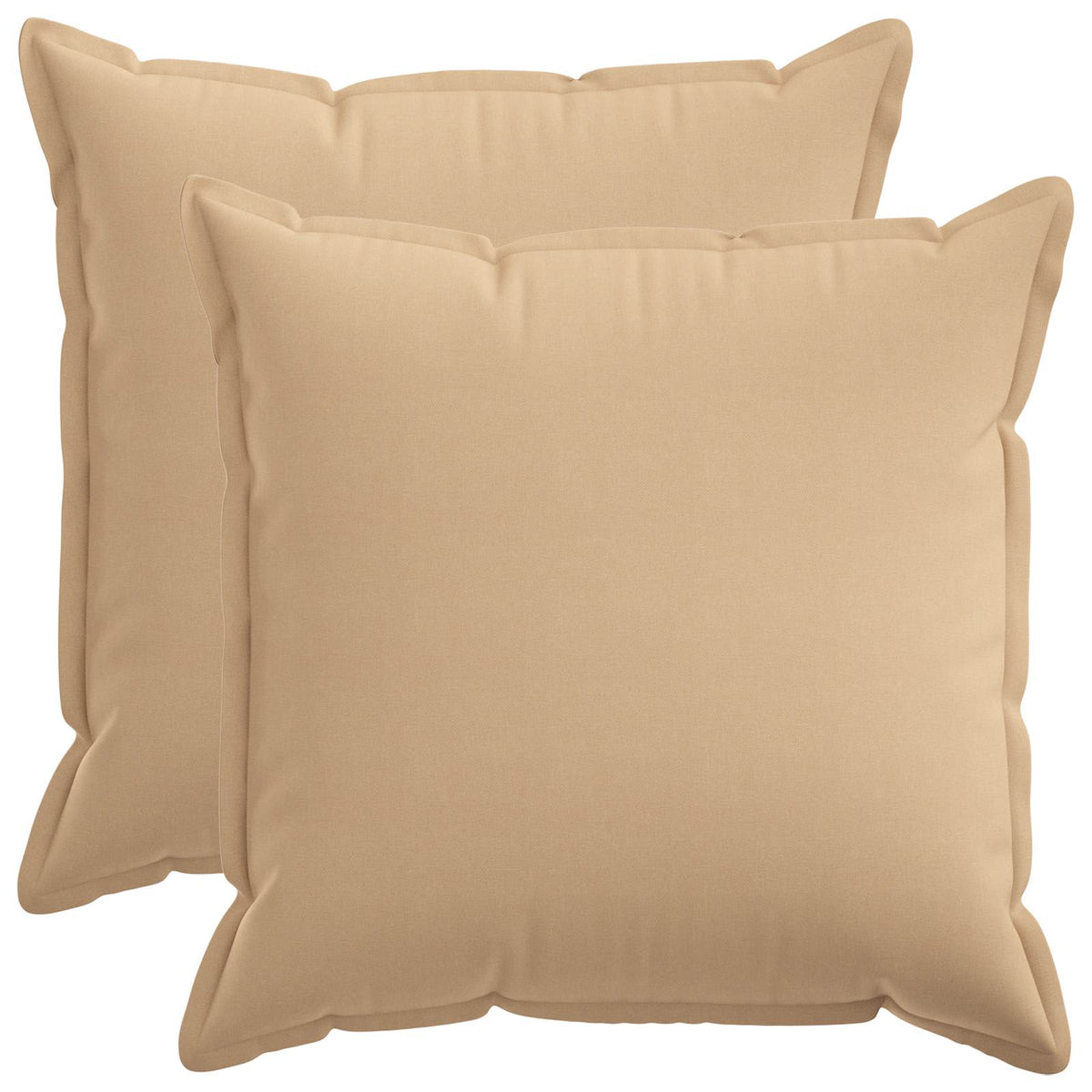 Throw Pillow 2 pcs HOUTEN Cream 70 x 70 cm Faux Linen