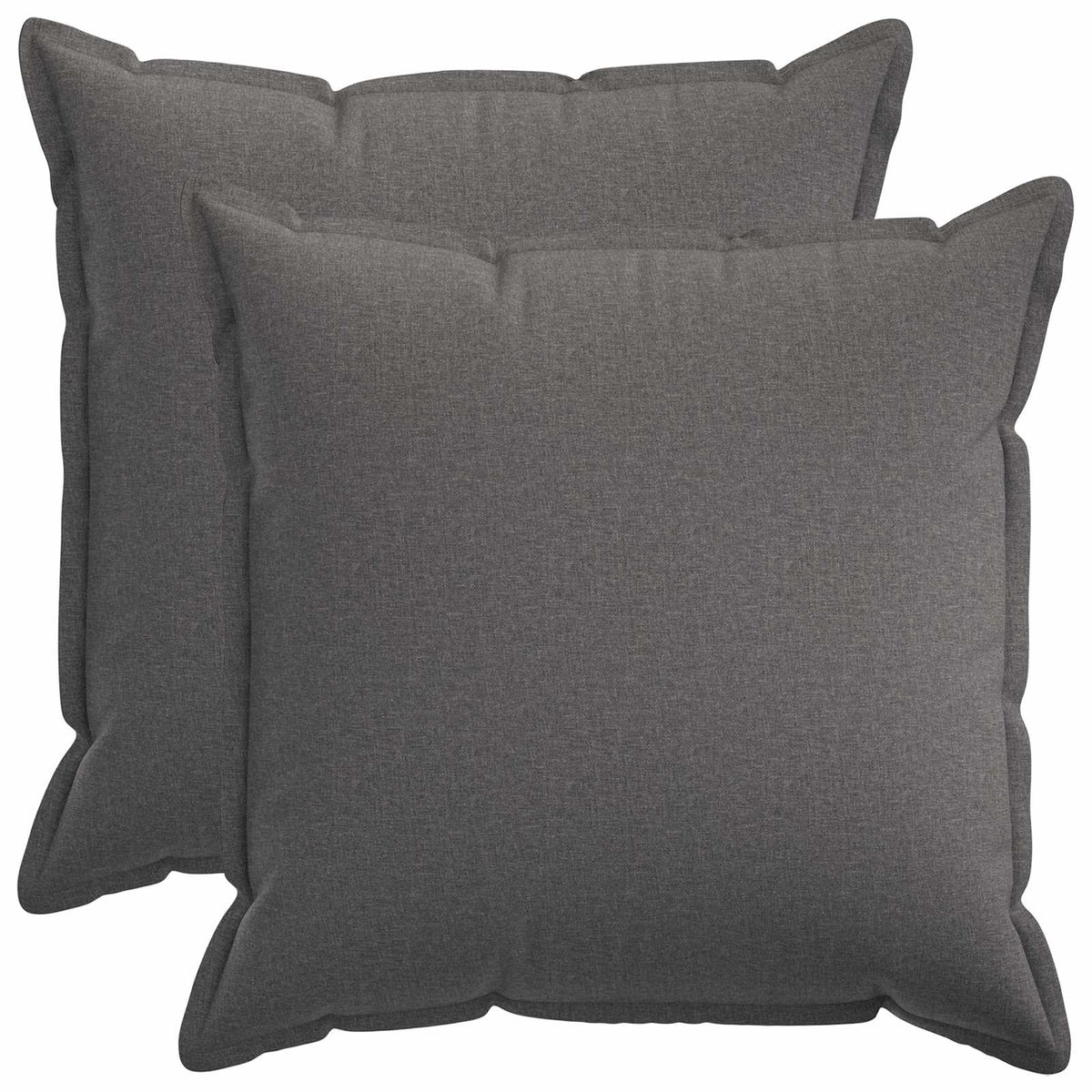 Throw Pillow 2 pcs HOUTEN Light Grey 80 x 80 cm Faux Linen
