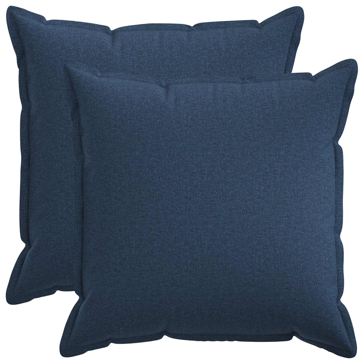 Cushion with Pillow HOUTEN 2 pcs Blue Faux Linen