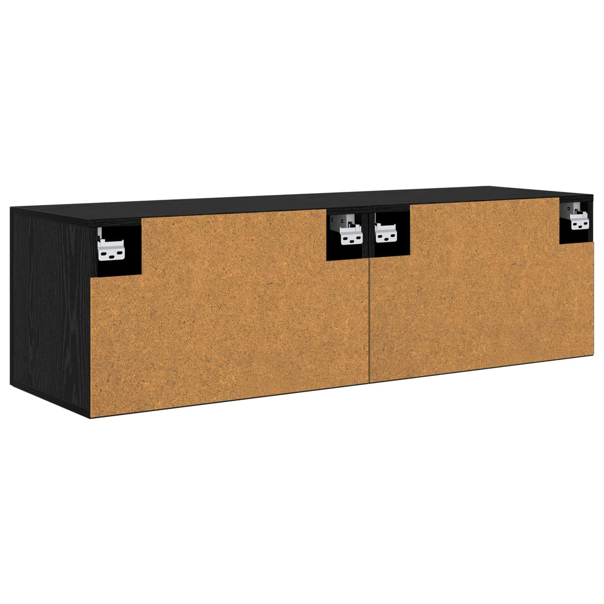 Wall Cabinet 2 pcs 120 x 36.5 x 35 cm Engineered Wood Black Oak