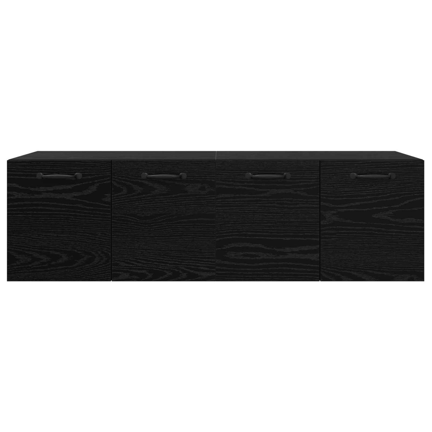 Wall Cabinet 2 pcs 120 x 36.5 x 35 cm Engineered Wood Black Oak