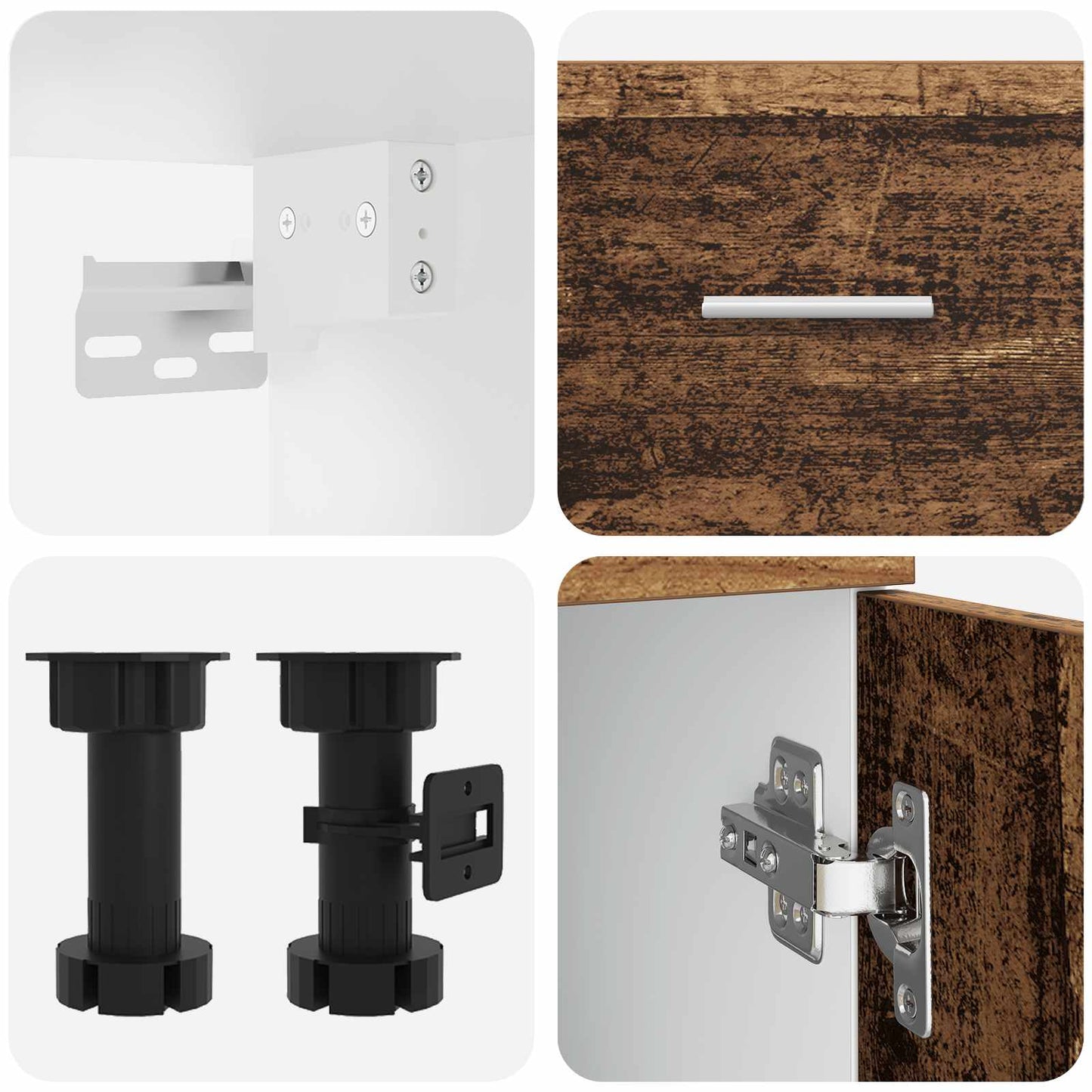 Kitchen Unit Lyon 8 pcs Old Wood Engineered Wood