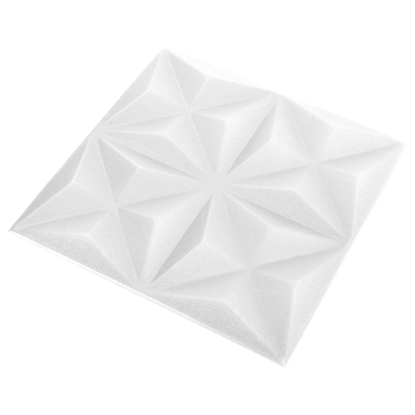 Wall Panels 24 pcs 50 x 50 cm Origami White XPS Foam