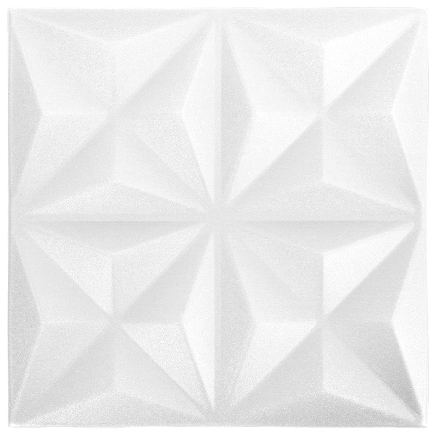 Wall Panels 48 pcs 50 x 50 cm Origami White XPS Foam