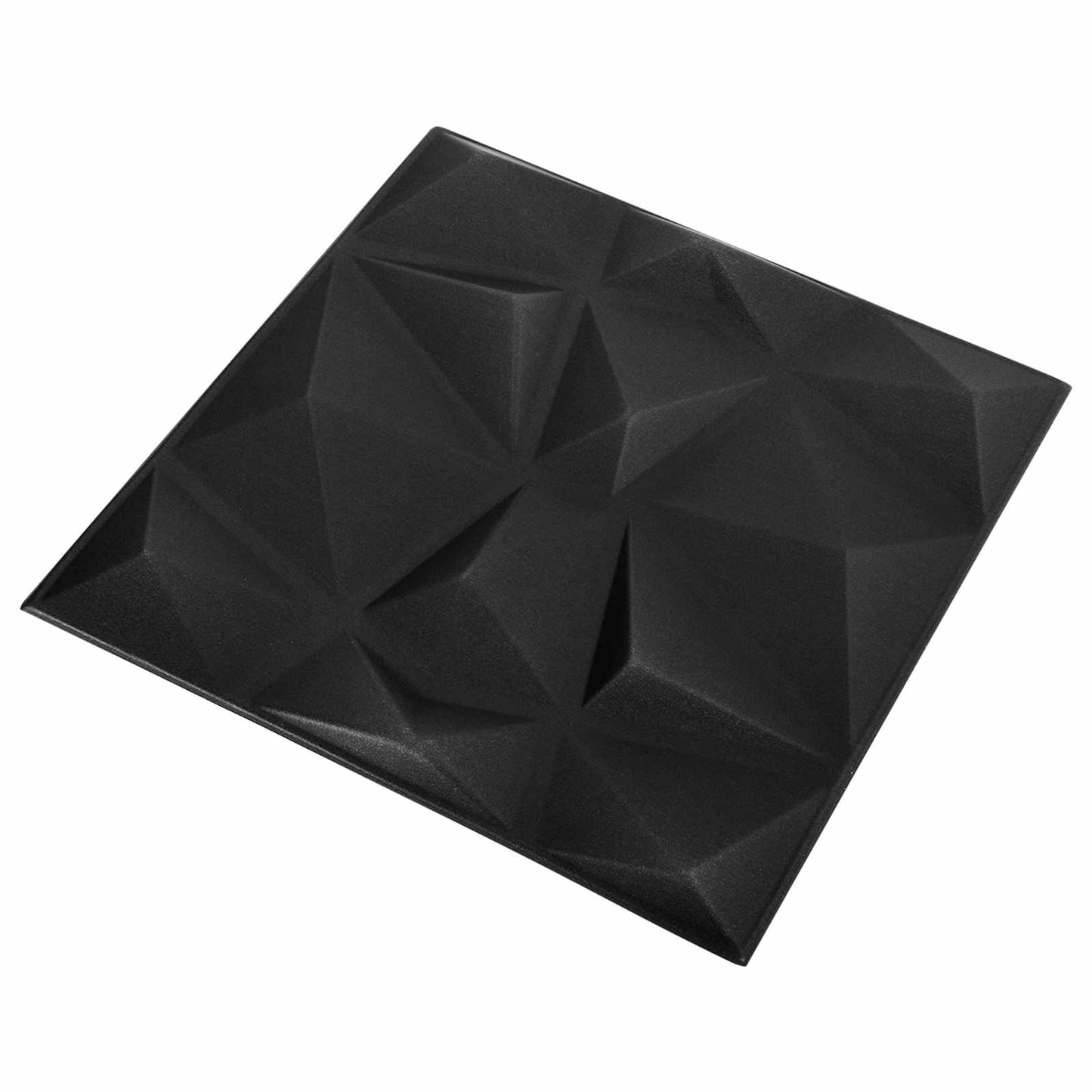 Wall Panels 24 pcs 50 x 50 cm Diamond Black XPS Foam