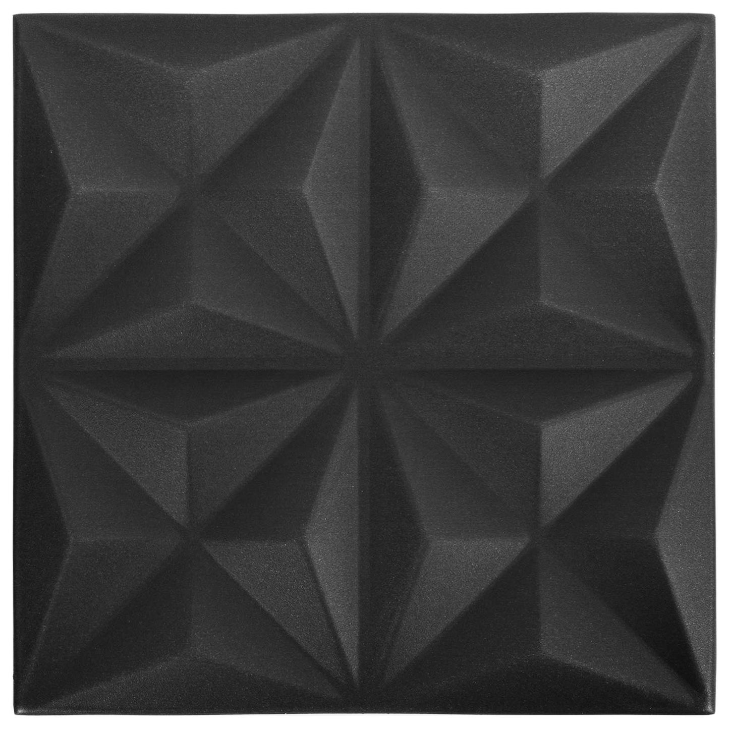 Wall Panels 48 pcs 50 x 50 cm Origami Black XPS Foam