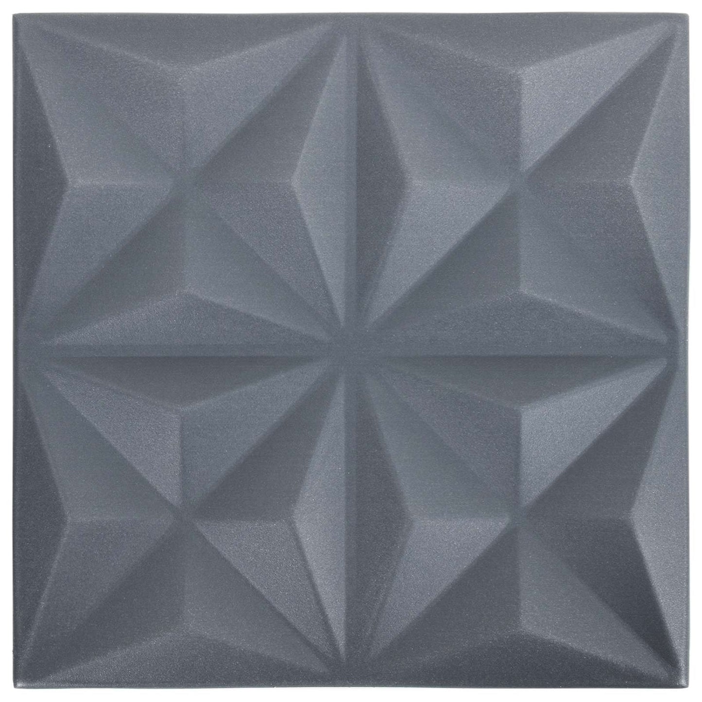 Wall Panels 24 pcs 50 x 50 cm Origami Grey XPS Foam