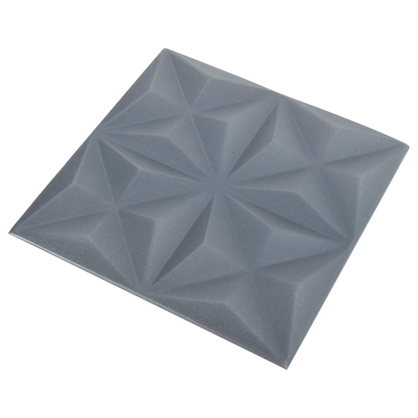 Wall Panels 48 pcs 50 x 50 cm Origami Grey XPS Foam