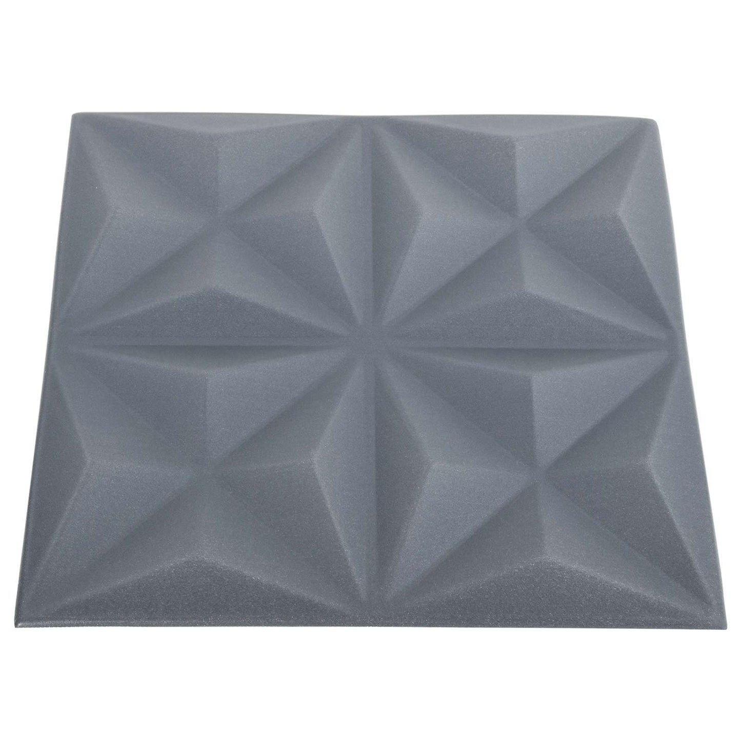 Wall Panels 48 pcs 50 x 50 cm Origami Grey XPS Foam