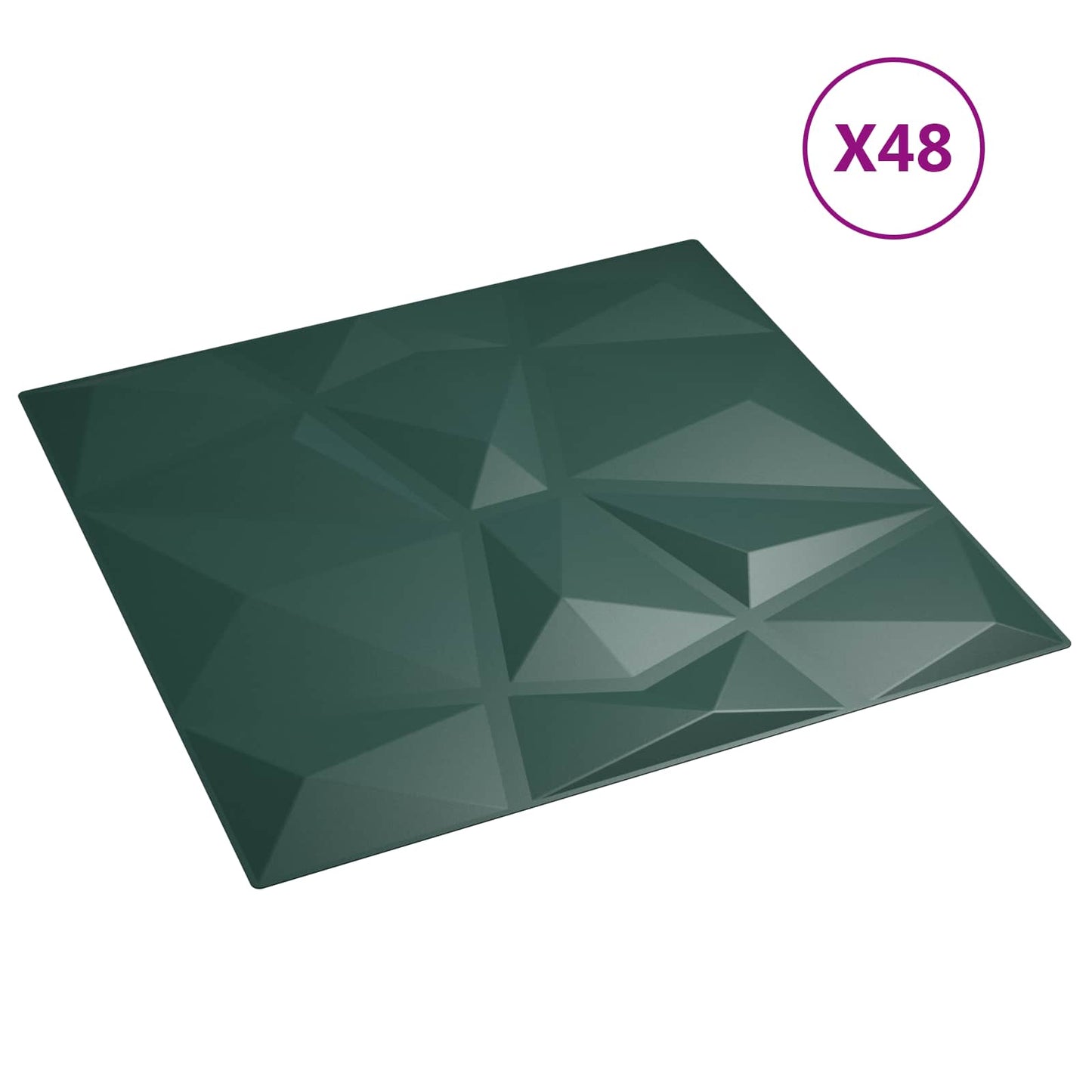 Wall Panels 48 pcs 50 x 50 cm Green XPS Foam