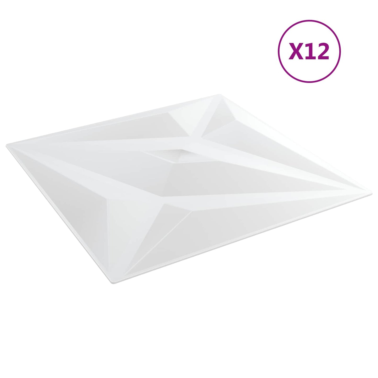 Wall Panels 12 pcs 50 x 50 cm White Star XPS Foam