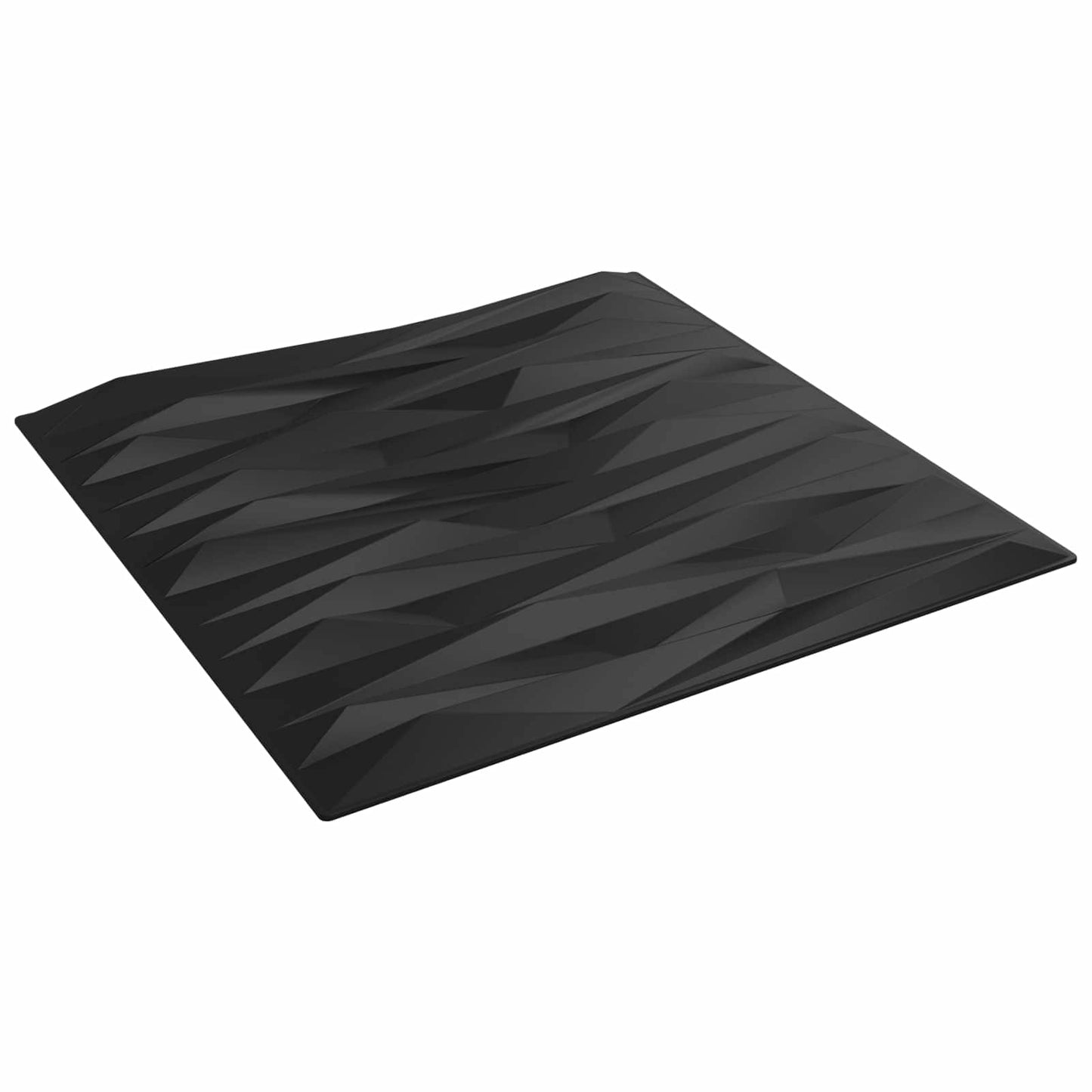 Wall Panels 12 pcs 50 x 50 cm Black Stone XPS Foam