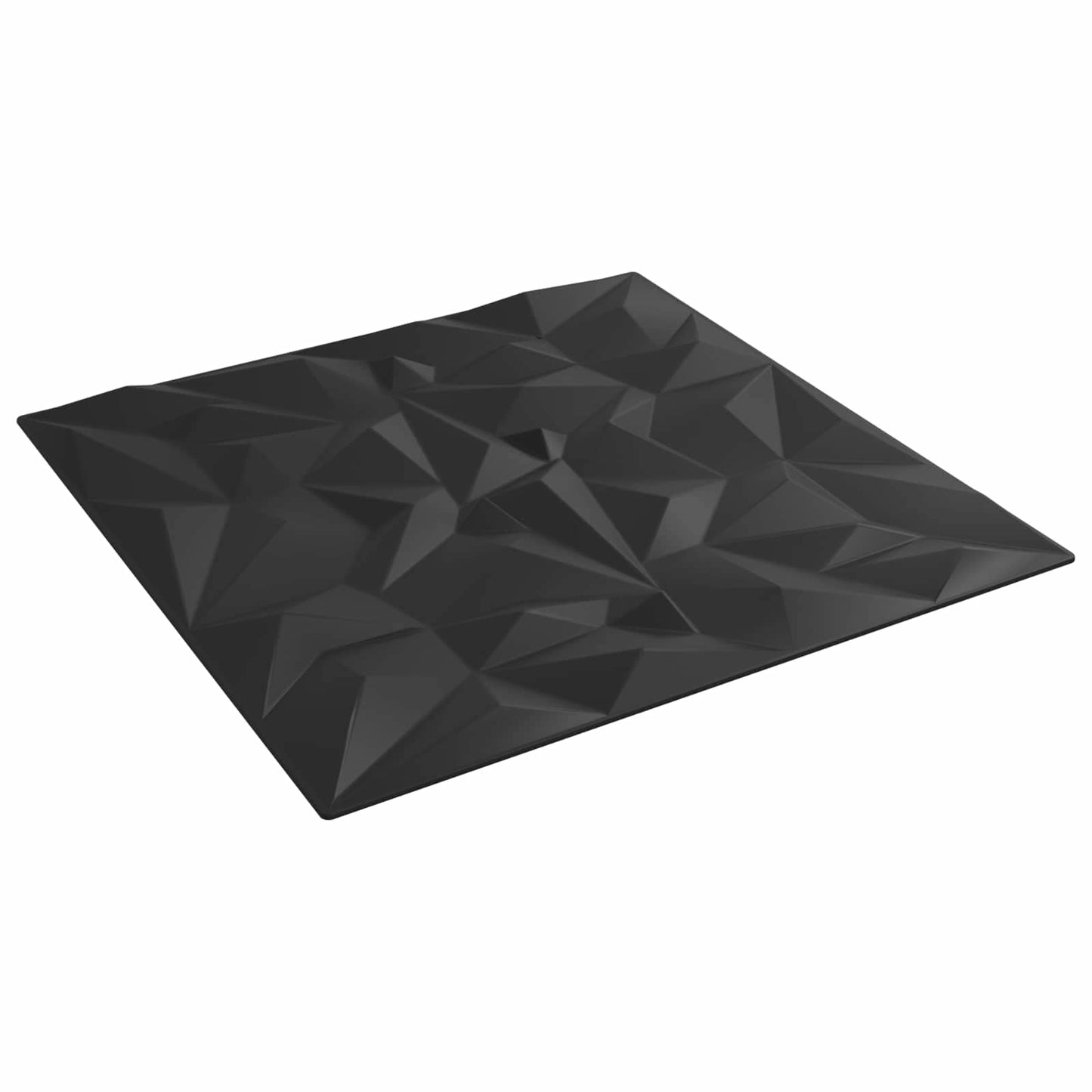 Wall Panels 12 pcs 50 x 50 cm Black XPS Foam