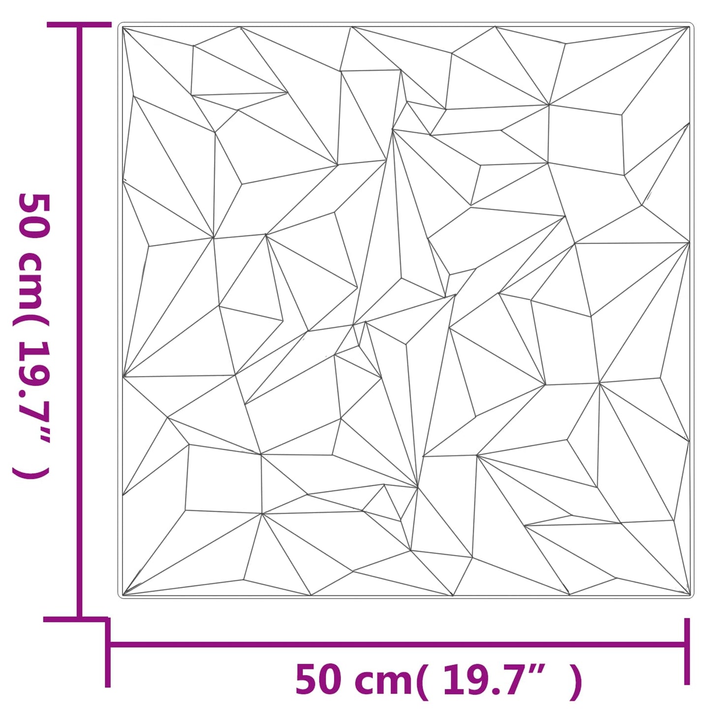 Wall Panels 48 pcs 50 x 50 cm Black XPS Foam